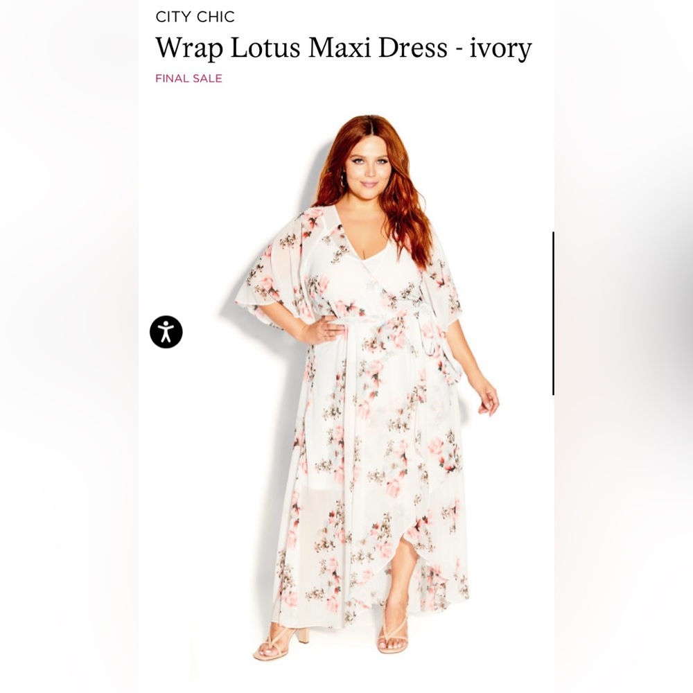 Wrap Lotus Maxi Dress-Ivory